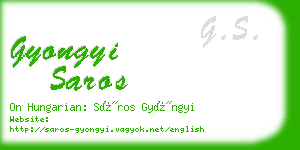 gyongyi saros business card